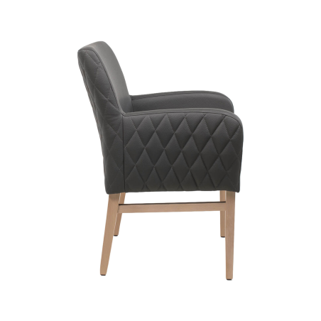 Moritz diamant-40 - Fauteuil matelassé pieds en bois massif