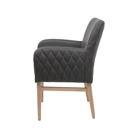 Moritz diamant-40 - Fauteuil matelassé pieds en bois massif