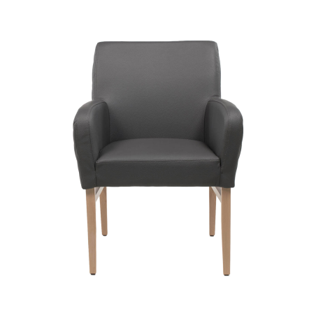 Moritz diamant-40 - Fauteuil matelassé pieds en bois massif