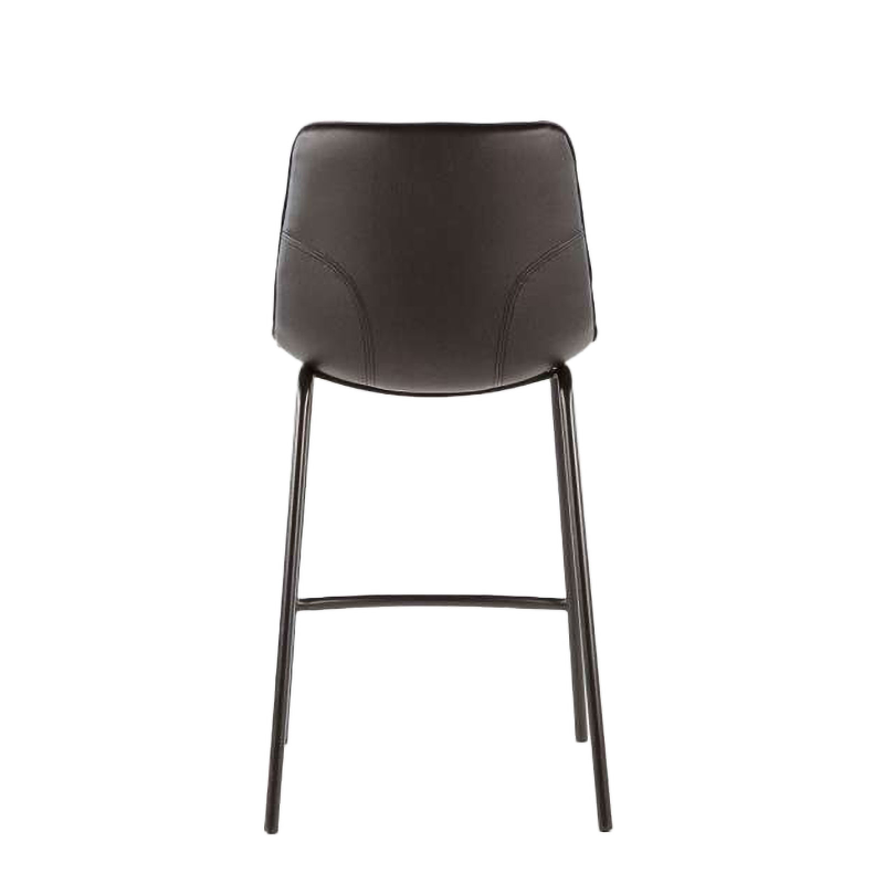 Coque - Tabouret coque snack en synthétique et pieds en métal noir