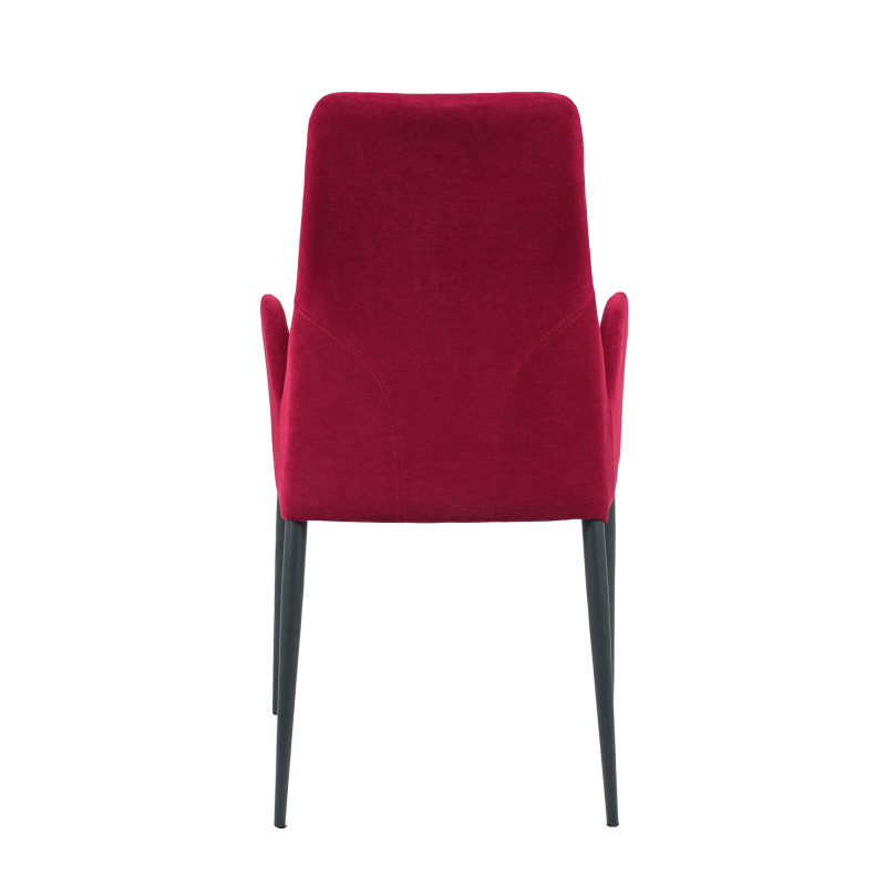 Bridge Mathilde - Fauteuil de salle à manger en tissu et métal