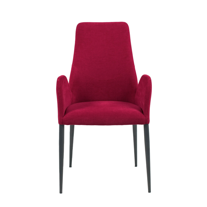 Bridge Mathilde - Fauteuil de salle à manger en tissu et métal