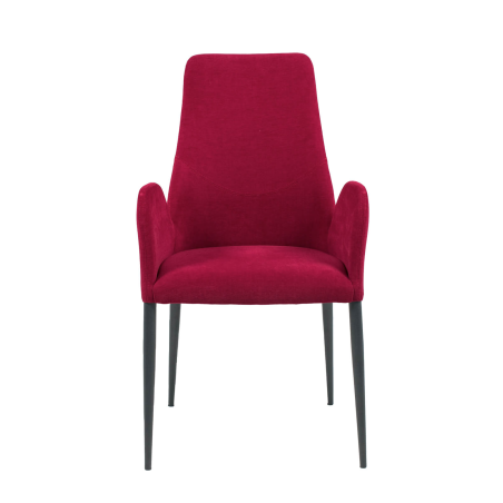 Bridge Mathilde - Fauteuil de salle à manger en tissu et métal