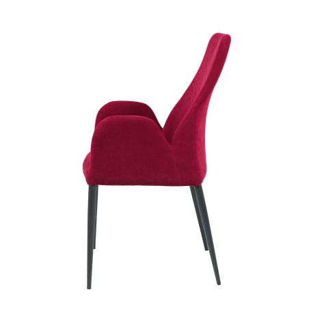 Bridge Mathilde - Fauteuil de salle à manger en tissu et métal