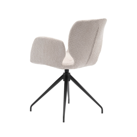 Jeanne Mobitec® - Fauteuil tendance en tissu pivotant avec pieds en métal