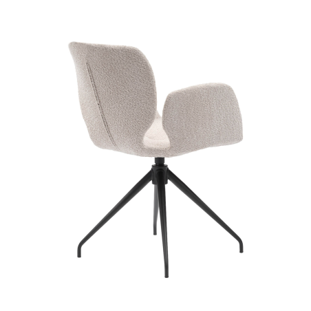 Jeanne Mobitec® - Fauteuil tendance en tissu pivotant avec pieds en métal