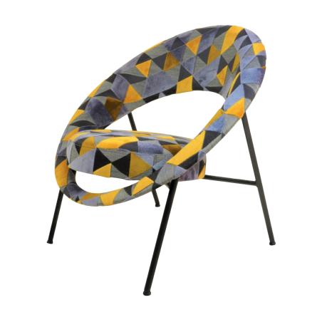 Saturn - Fauteuil design en tissu fabriqué en France