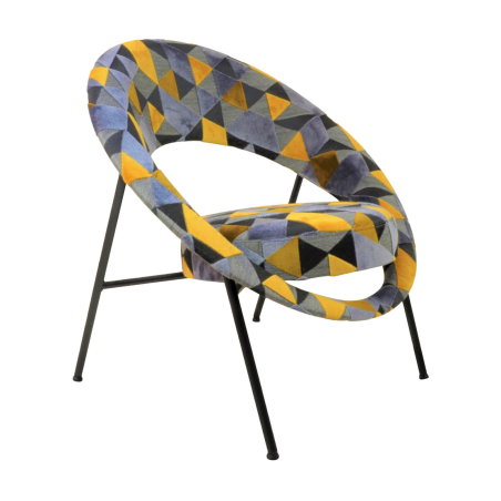 Saturn - Fauteuil design en tissu fabriqué en France