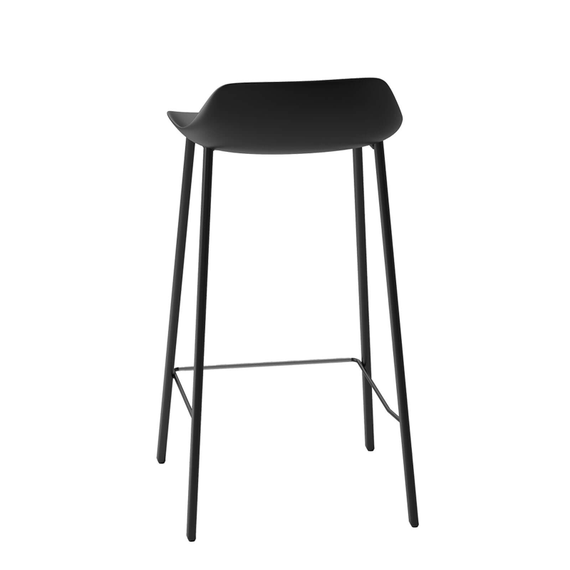 Louis - Tabouret de bar en polypropylène avec pieds en métal fabrication belge