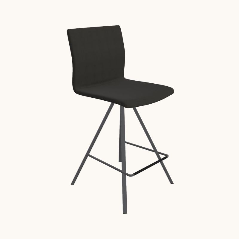 Silva - Tabouret snack design tissu et métal