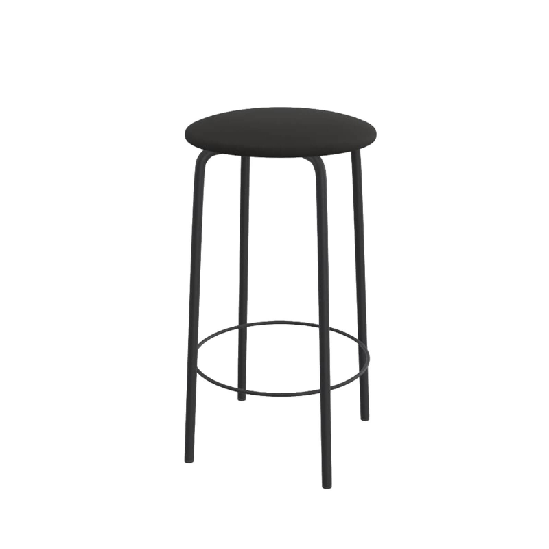 Nantes - Tabouret snack sans dossier assise en tissu rembourrée