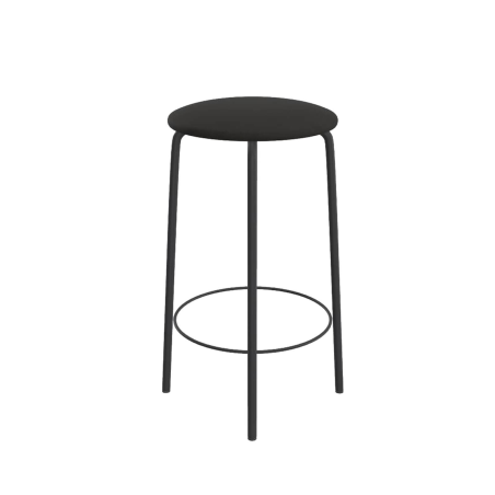 Nantes - Tabouret snack sans dossier assise en tissu rembourrée
