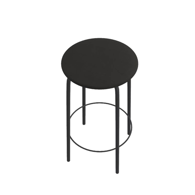Nantes - Tabouret snack sans dossier assise en tissu rembourrée