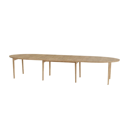 SM78 - Table ovale extensible en bois massif fabriquée au Danemark