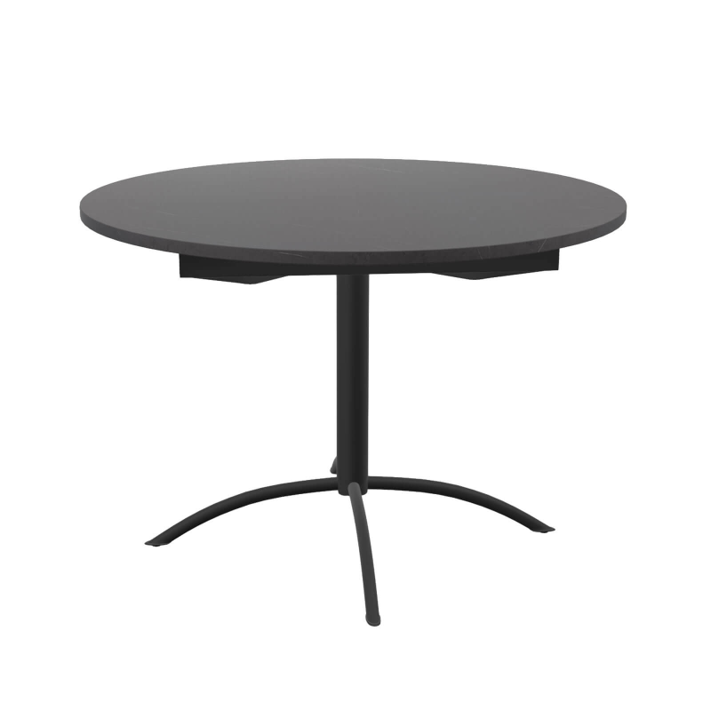 Laser - Table de cuisine ronde en stratifié extensible