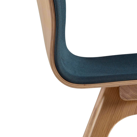Chevron - Chaise design en tissu et pieds bois