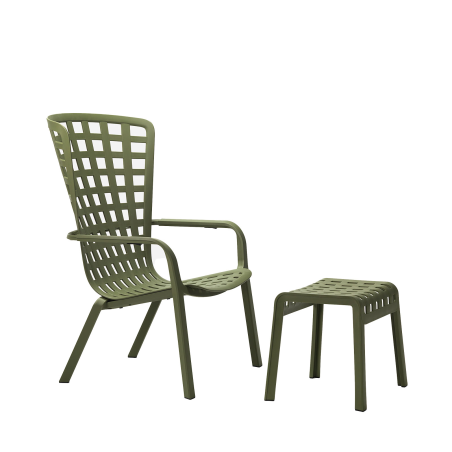 Poggio - Tabouret bas design extérieur empilable en polypropylène