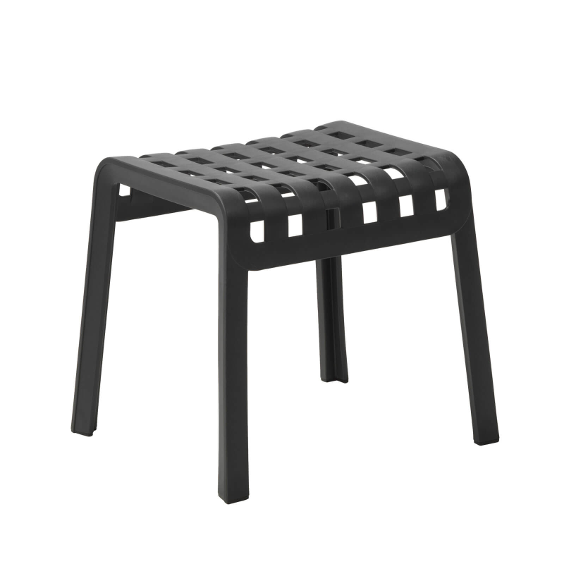 Poggio - Tabouret bas design extérieur empilable en polypropylène