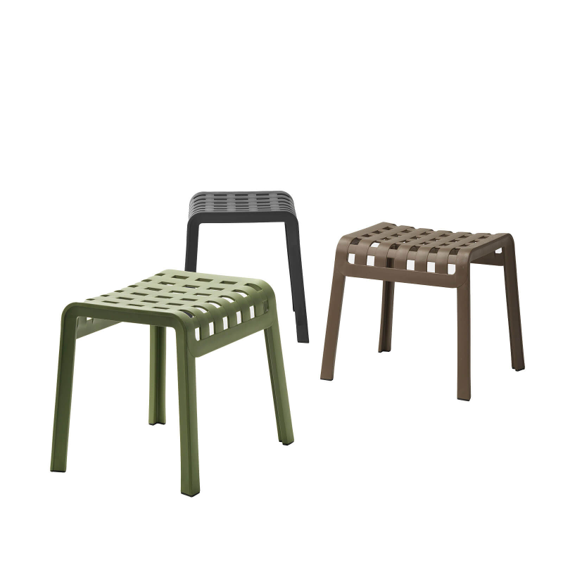 Poggio - Tabouret bas design empilable en polypropylène
