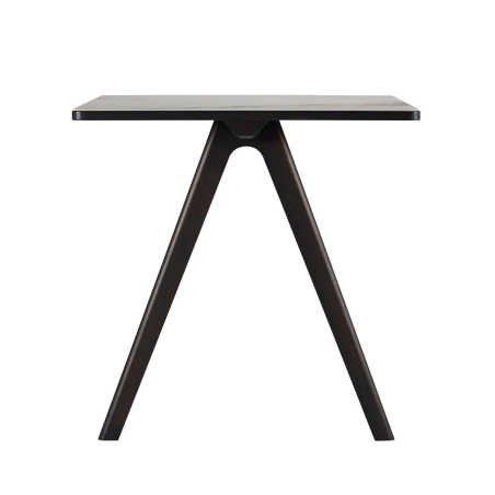 Chevron - Table haute de designer en céramique et bois