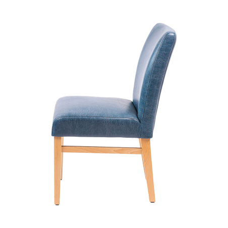 Fritz Line 40 - Chaise rembourrée avec dos matelassé et pieds en bois