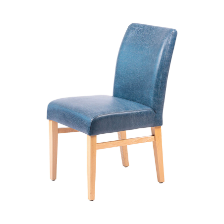 Fritz Line 40 - Chaise rembourrée avec dos matelassé et pieds en bois