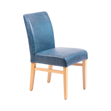 Fritz Line 40 - Chaise rembourrée avec dos matelassé et pieds en bois