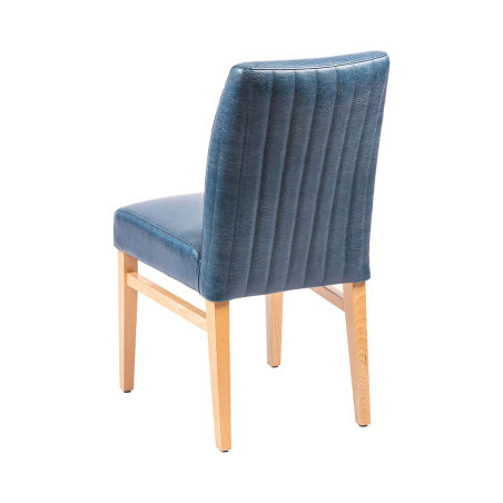 Fritz Line 40 - Chaise rembourrée avec dos matelassé et pieds en bois