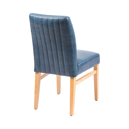Fritz Line 40 - Chaise rembourrée avec dos matelassé et pieds en bois
