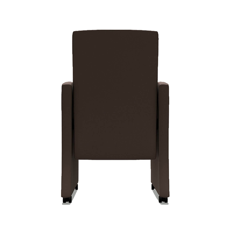 Sarah - Fauteuil de table rembourré en synthétique avec roulettes