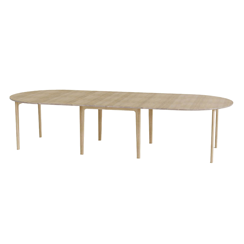 SM112 - Table ronde extensible en bois massif conçue au Danemark