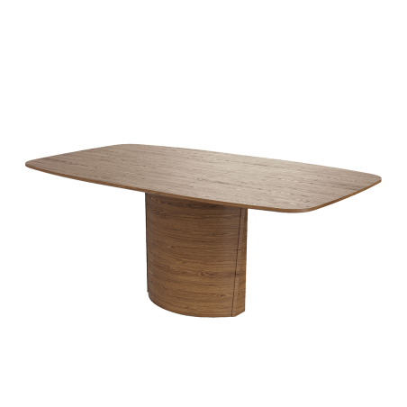 SM116/117 - Table extensible en bois style scandinave avec pied central