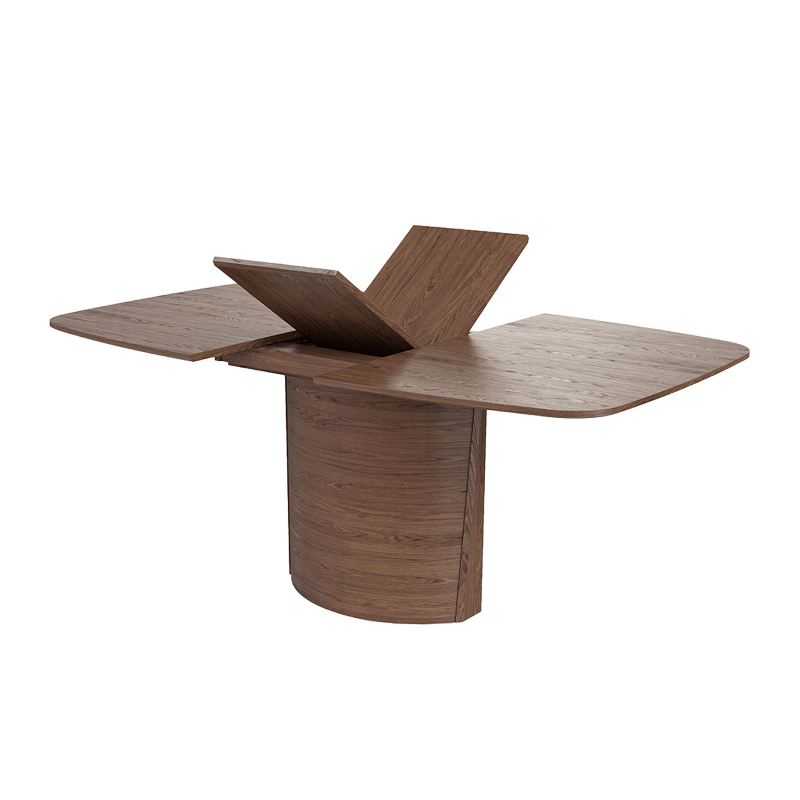 SM116/117 - Table extensible en bois style scandinave avec pied central