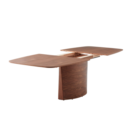 SM116/117 - Table extensible en bois style scandinave avec pied central