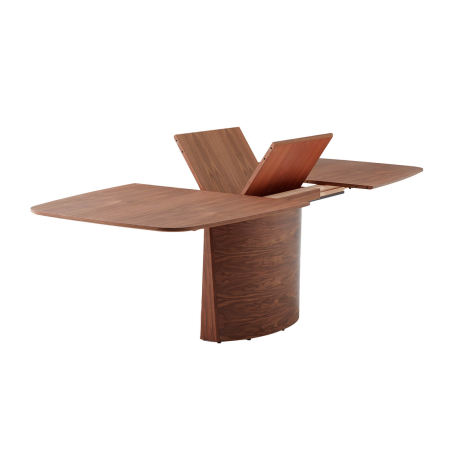 SM116/117 - Table extensible en bois style scandinave avec pied central
