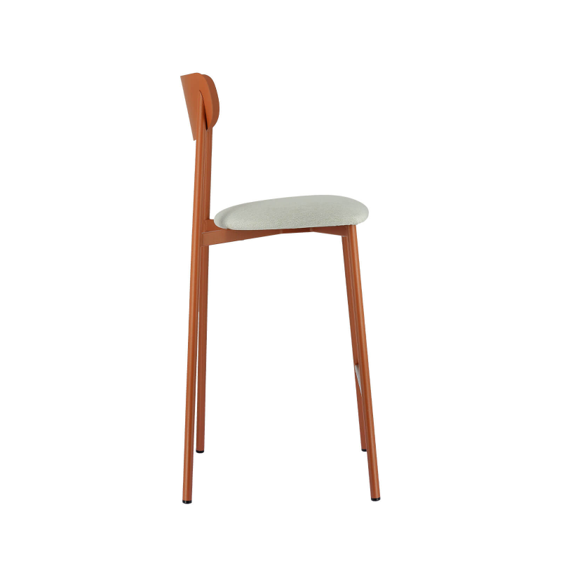 Colette Carrier® - Tabouret snack français en métal avec assise en tissu