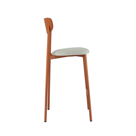 Colette Carrier® - Tabouret snack français en métal avec assise en tissu