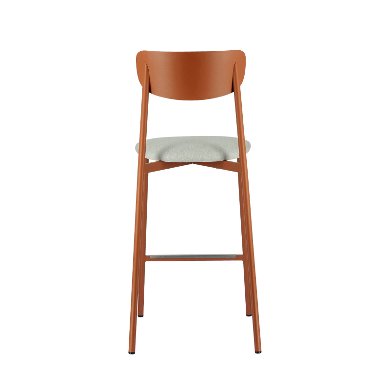 Colette Carrier® - Tabouret snack français en métal avec assise en tissu