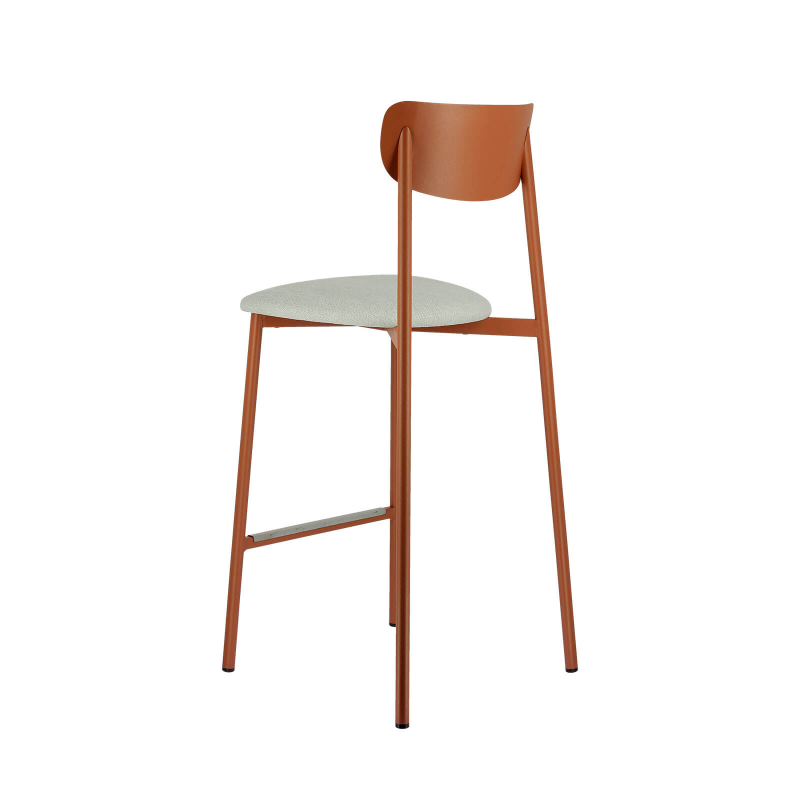 Colette Carrier® - Tabouret snack français en métal avec assise en tissu
