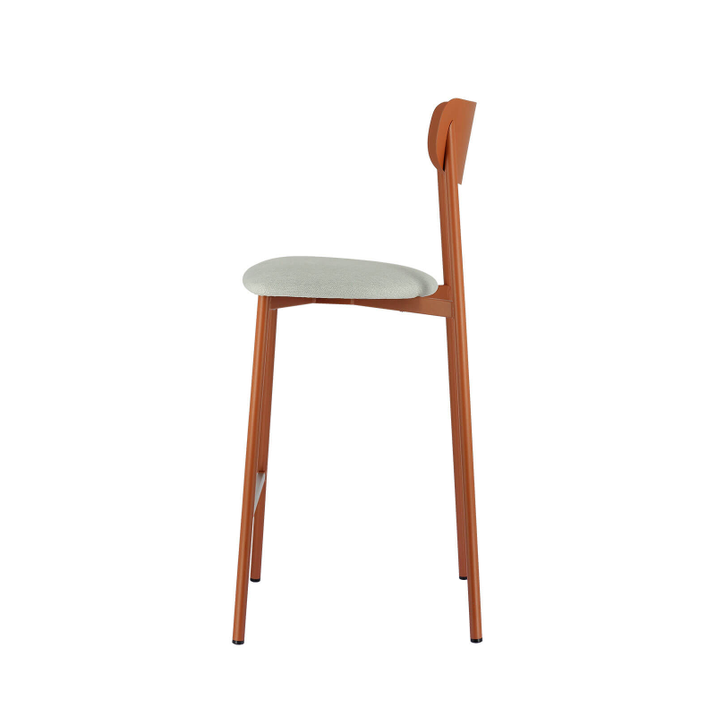 Colette Carrier® - Tabouret snack français en métal avec assise en tissu