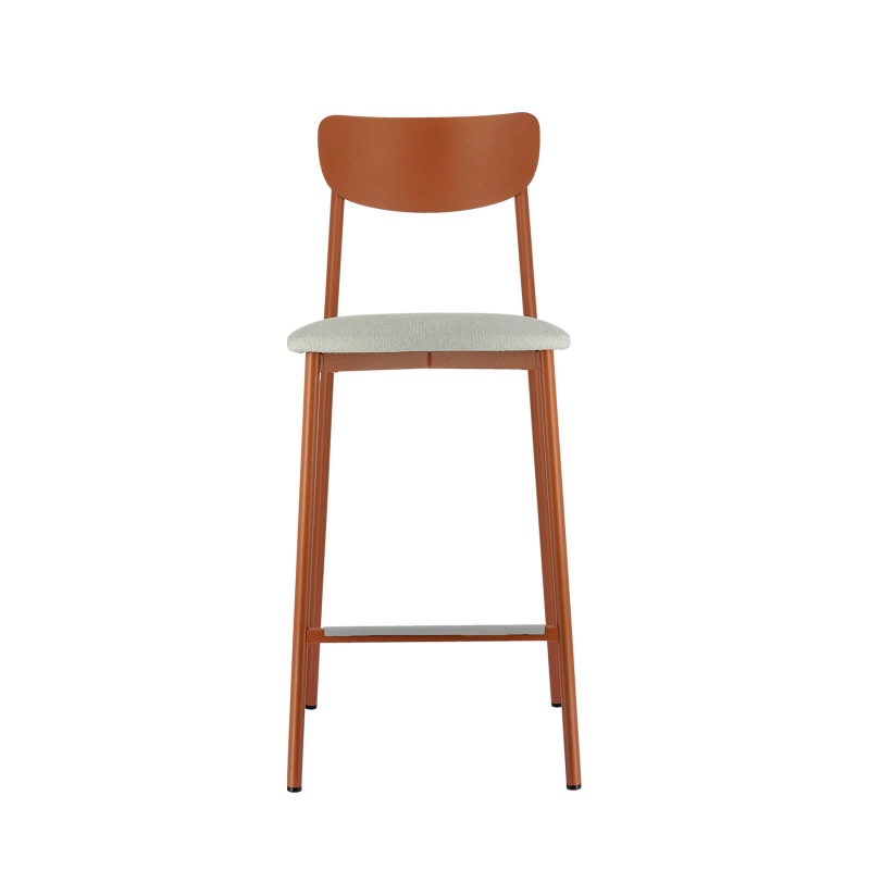 Colette Carrier® - Tabouret snack français en métal avec assise en tissu