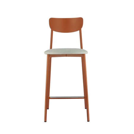 Colette Carrier® - Tabouret snack français en métal avec assise en tissu