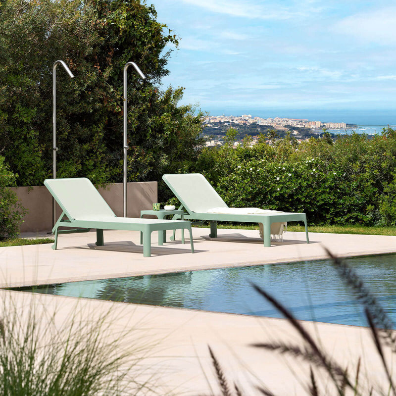 Plano - Chaise longue de jardin empilable