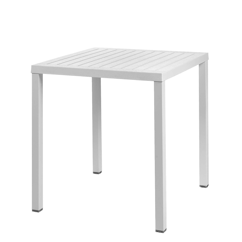 Cube - Table de jardin réglable en hauteur carrée fabriquée en Italie