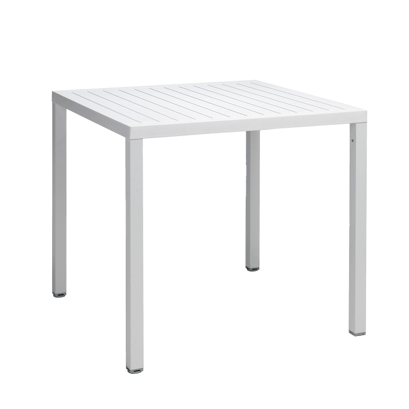 Cube - Table de jardin réglable en hauteur carrée fabriquée en Italie