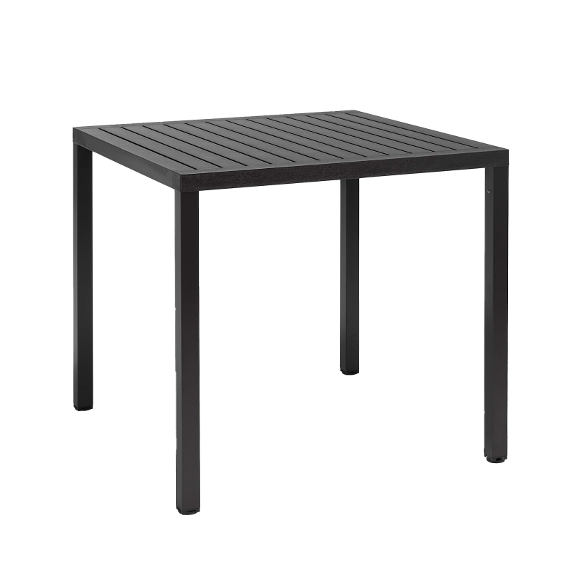 Cube - Table de jardin réglable en hauteur carrée fabriquée en Italie