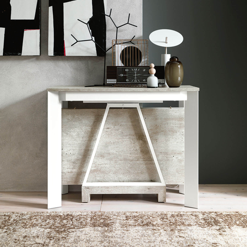 Trek - Console extensible transformable en table en mélaminé