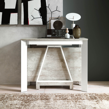 Trek - Console extensible transformable en table en mélaminé