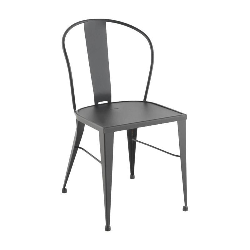 Turia S531 - Chaise de jardin vintage en métal style industriel