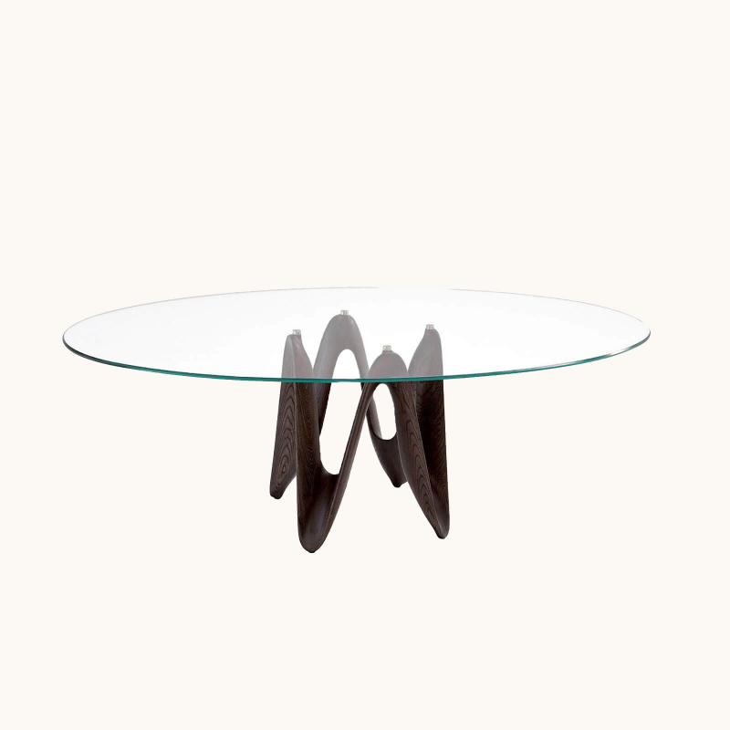Lambda Sovet® - Table ovale design en verre